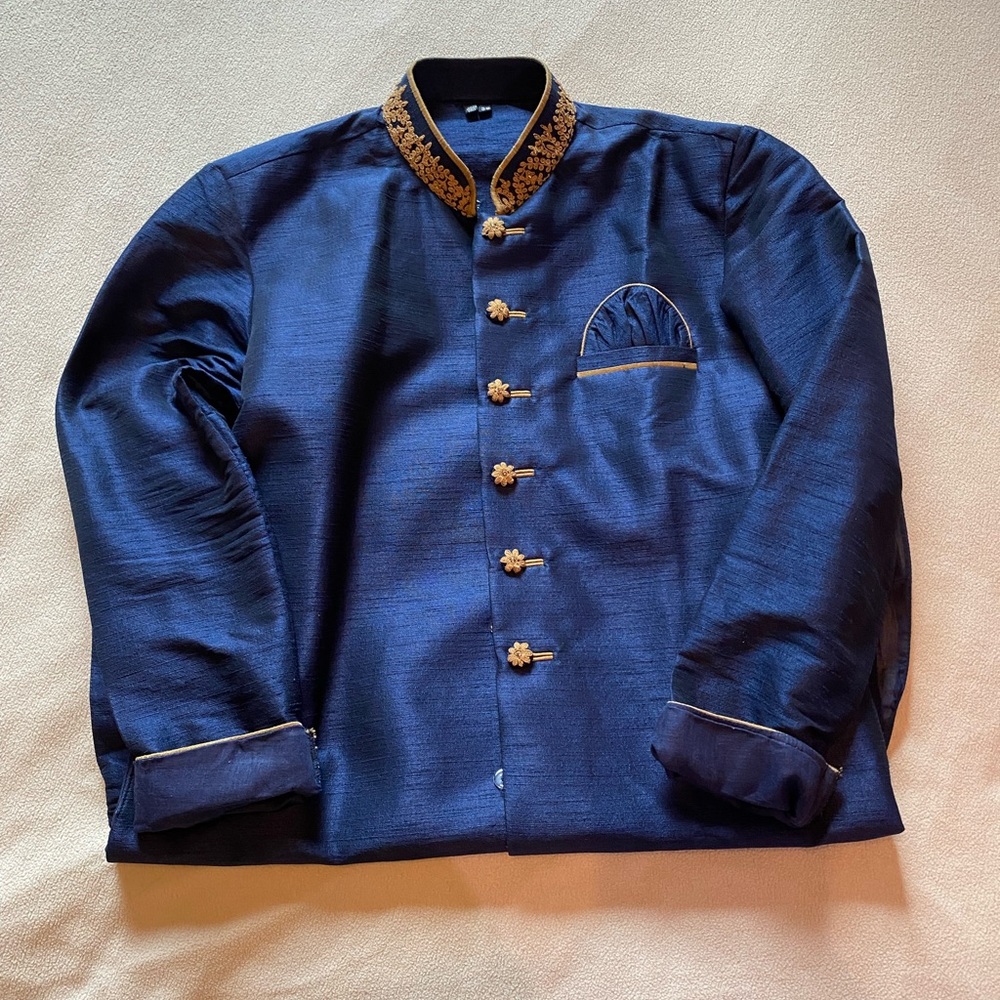Navy and Gold Men’s Kurta